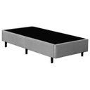Ver imagem 2 de Cama Box Solteiro Colchão Espuma D33 Bordado + Box Suede Cinza Rc Sono Leve 52x88x188
