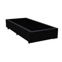 Ver imagem 2 de Cama Box Solteiro Colchão Espuma D33 Bordado + Box Sintético Preto Rc Sono Leve 52x88x188