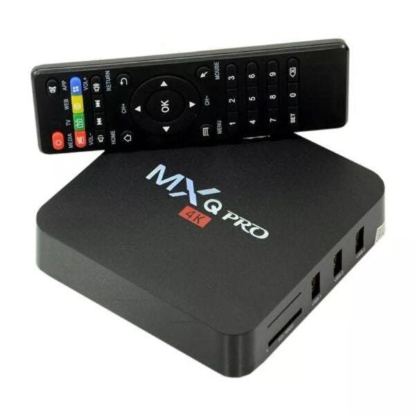 TV Box 4K Mxq Pro 32 Gb de Memória Interna + 4 Gb de Ram Android 9.1 - 9
