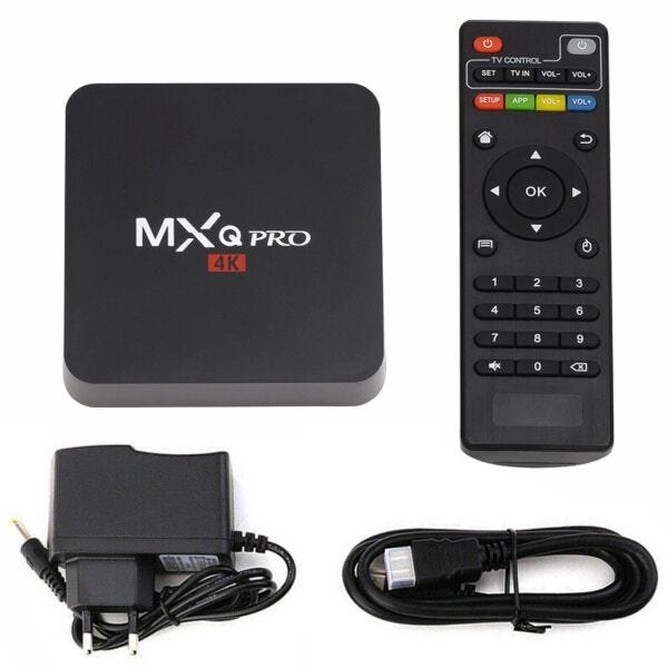 TV Box 4K Mxq Pro 32 Gb de Memória Interna + 4 Gb de Ram Android 9.1 - 6