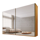 Ver imagem 4 de Guarda Roupa Samara 2 Portas Flutuantes 100 MDF com 02 Espelhos - Móveis Europa