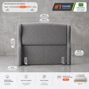 Ver imagem 4 de Cabeceira para Cama Box Casal Padrão Shae 140cm Estofada com Frame Bouclê Cinza Escuro - Desk Design