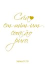 Ver imagem 2 de Kit 2 Quadros Cria em mim um coração puro Amarelo
