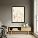 Ver imagem 2 de Quadro Decorativo Jesus Cristo com Cajado - 70x50cm:moldura Preta