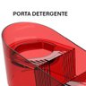 Porta Detergente com Suporte para Sabão e Esponja Vermelho Smart S Crippa Pia Cozinha - 2