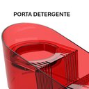 Ver imagem 2 de Porta Detergente com Suporte para Sabão e Esponja Vermelho Smart S Crippa Pia Cozinha