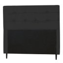 Ver imagem 1 de Cabeceira Casal King 193cm Para Cama Box Luna Suede Preto - SA Móveis