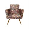 Poltronas Nina Com Pés Em Madeira Suede Mosaico - SA Móveis - 1