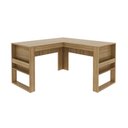 Ver imagem 3 de Mesa para Escritório 136cm em L com Detalhe Ripado Me4145 Amêndoa Tecnomobili