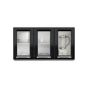 Ver imagem 1 de Armário Aéreo de Cozinha Itatiaia Branco 105cm 3 Portas com Vidro Luce