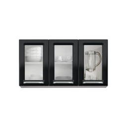 Armário Aéreo de Cozinha Itatiaia Branco 105cm 3 Portas com Vidro Luce - 1