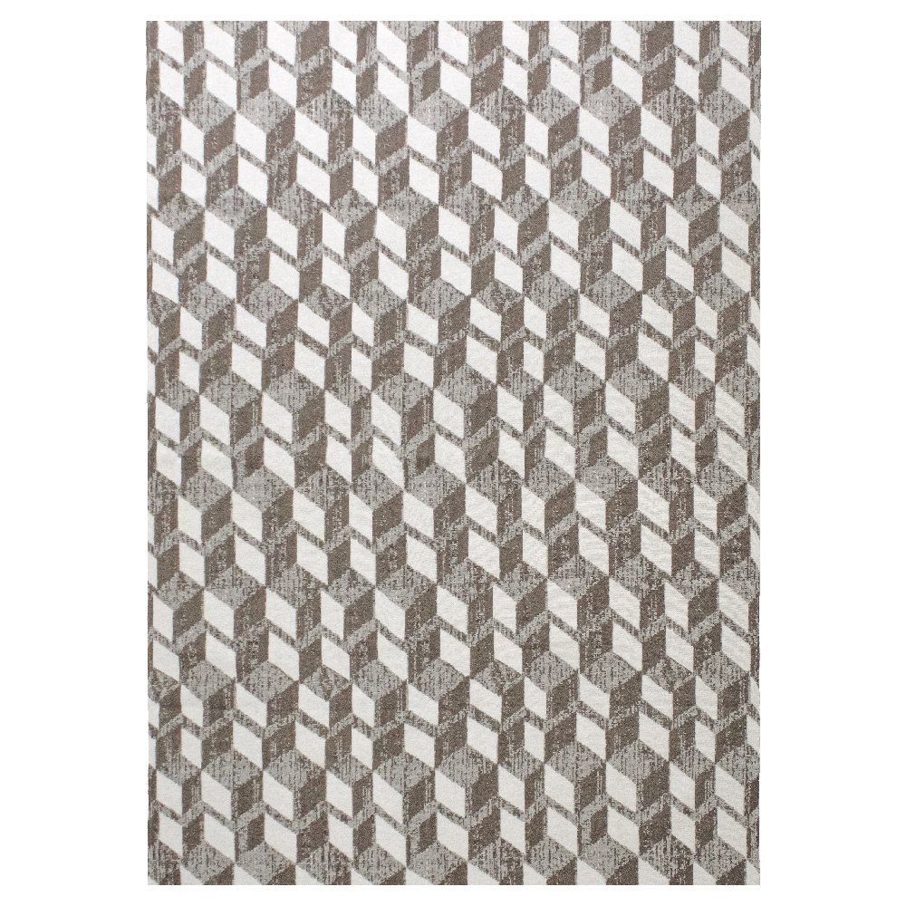 Tapete Sala Hall Antiderrapante  1.40m X 2.00m Decoração Tear Artesanal Jacquard Geométrico Caramelo - 5