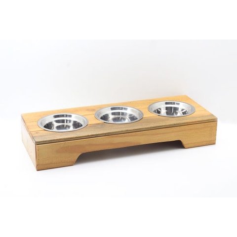 Comedouro Pet HG - modelo 2 - 3 tigelas