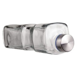 Garrafa de Vidro H2O 1 Litro Quadrada - 2