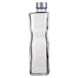 Garrafa de Vidro H2O 1 Litro Quadrada - 1