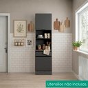 Ver imagem 5 de Paneleiro Duplo 2 Portas 215x58 cm cm Etna Grafite Poliman