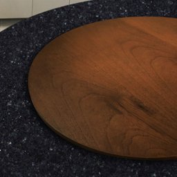 Prato Giratório para Servir Sobrepor Mesa de Jantar 80 Cm Castanho - 5
