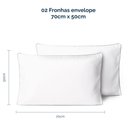Ver imagem 5 de Kit Fronhas Linea Percal 200 Fios 50cm X 70cm 2 Peças - Cinza