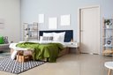 Ver imagem 4 de Cabeceira Painel para Cama Box Casal Queen Tecido Veludo - Azul
