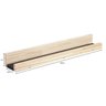 Prateleira Para Quadros e Enfeites Pinus e MDF Preto 60cm - 1