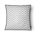 Ver imagem 1 de Capa para Almofada Velveteen com Cordonê 43x43cm - Belchior - Cinza/ Zigzag