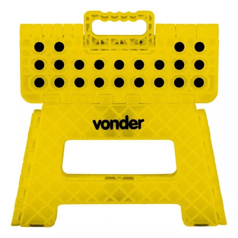Banqueta Banquinho Plástico Dobrável 22cm 150kg Alça Vonder