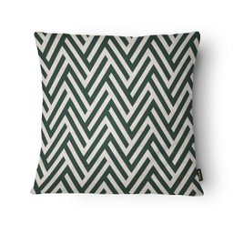 Capa para Almofada Silk Home 43x43cm - Belchior - Verde e Bege/ Geométrico - 1