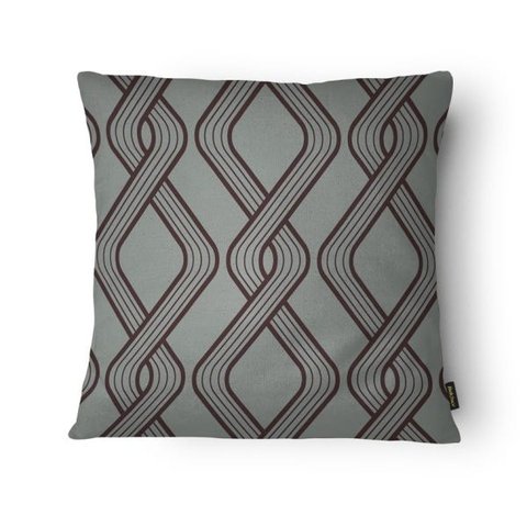Capa para Almofada Silk Home 43x43cm - Belchior - Cinza/ Geométrico