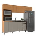 Ver imagem 2 de Cozinha Modulada Completa 4 Peças 10 Portas 2 Gavetas Yescasa Laranja/Angelin/Nude