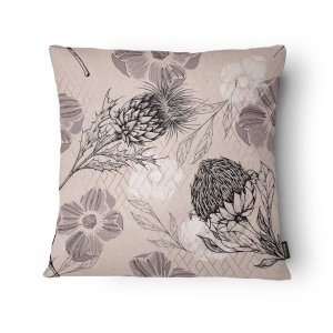 Capa para Almofada Silk Home 43x43cm - Belchior - Rosa/ Flores