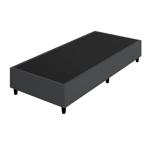 Mini Cama Box Base Bi Partida Suede 70x150cm:tabaco
