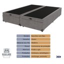 Ver imagem 4 de Cama+ Box com Bau Ortobom Colchão Queen com Molas Ensacadas Cinza