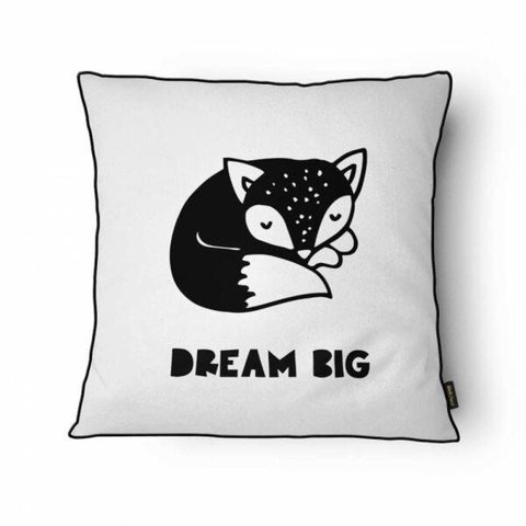 Capa para Almofada Scandi com Cordonê 43x43cm - Belchior - Branco/ Dream Big