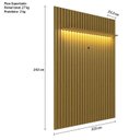 Ver imagem 4 de Painel Ripado para TV até 70 Polegadas com LED MDF 222CMX242CM e Olivar Móveis London