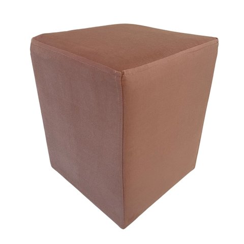 Puff Quadrado Sued Premium Rosê Sua Casa Decor