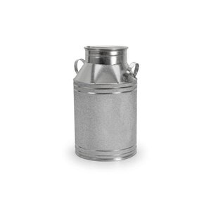 Latão de leite antigo metal galvanizado leiteira 54 x 35 cm