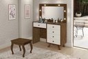 Ver imagem 1 de Penteadeira Camarim com Espelho e LED Luna Malbec / Off White - Luapa
