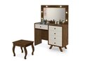 Ver imagem 2 de Penteadeira Camarim com Espelho e LED Luna Malbec / Off White - Luapa