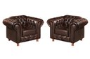 Ver imagem 5 de Conjunto De Sofá Luís Xv 2 Lugares + 2 Poltronas Chesterfield Capitonê - Couríssimo Marrom Café
