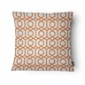 Capa para Almofada Elegance 43x43cm - Belchior - Bege e Laranja/ Geométrico - 1