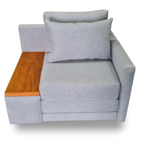 Poltrona Cama | com Tampo Esquerdo | Tecido Linho Deva | Medida 108cm | Deva 04