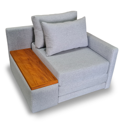 Poltrona Cama | com Tampo Esquerdo | Tecido Linho Deva | Medida 108cm | Deva 04 - 2