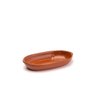Travessa cerâmica refratária porcelana marrom oval 250 ml - 1