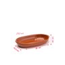 Travessa cerâmica refratária porcelana marrom oval 250 ml - 3