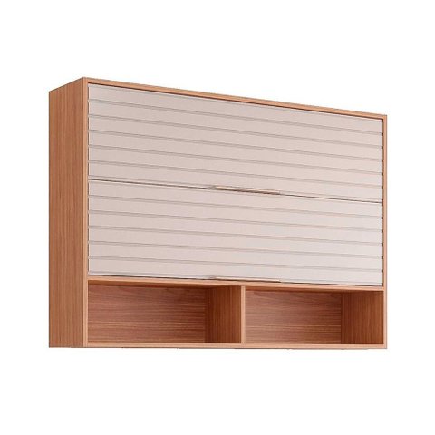 Armário Aéreo P/ Cozinha Esplendida C/ 2 Portas Basculantes 120cm Freijo/off White - Mgm