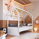 Ver imagem 1 de Cama Infantil Montessoriana Estilo Casinha Ccm010 Linha Infanto Branco Completa Móveis