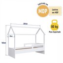 Ver imagem 2 de Cama Infantil Montessoriana Estilo Casinha Ccm010 Linha Infanto Branco Completa Móveis