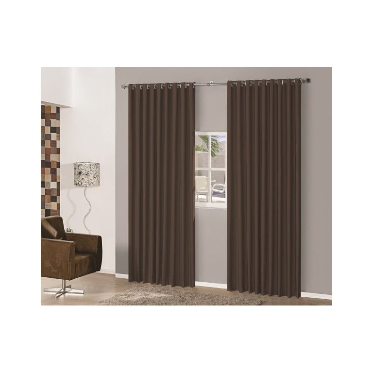 Cortina Blackout em Tecido 2,00x1,30 Corta Luz Tabaco