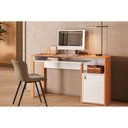 Ver imagem 4 de Mesa Escrivaninha Casal Versa Home C/ 1 Porta Freijo/branco - Telasul