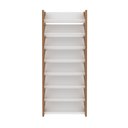 Ver imagem 3 de Estante Sapateira Branco/nogal Tecnomobili Az1006 Cor: Amêndoa/branco
